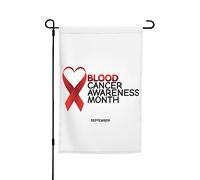Drapeaux du mois de sensibilisation au cancer du sang Drapeau de jardin Décoration parfaite Bannière de jardin 12 x 18 pouces Décoration extérieure double face Tapisserie de fête Décoration de ferme B