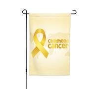 Drapeaux du mois de sensibilisation au cancer infantile Drapeau de jardin Décoration parfaite Bannière de cour 12 x 18 pouces Décoration extérieure double face Tapisserie de fête Bannière de décoratio