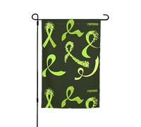 Drapeaux du mois de sensibilisation au lymphome Drapeau de jardin Décoration parfaite Bannière de jardin 12 x 18 pouces Décoration extérieure double face Tapisserie de fête Bannière de décoration inté