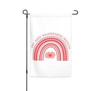 Drapeaux du mois de sensibilisation au sida Drapeau de jardin Décoration parfaite Bannière de jardin 12 x 18 pouces Décoration extérieure double face Tapisserie de fête Décoration de ferme Bannière de