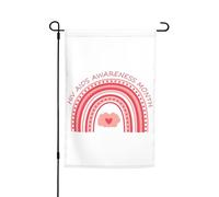 Drapeaux du mois de sensibilisation au sida Drapeau de jardin Décoration parfaite Bannière de jardin 12 x 18 pouces Décoration extérieure double face Tapisserie de fête Décoration de ferme Bannière de