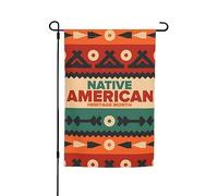Drapeaux du Mois du patrimoine amérindien Drapeau de jardin Décoration parfaite Bannière de jardin 12 x 18 pouces Décoration extérieure double face Tapisserie de fête Décoration de ferme Bannière de d