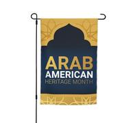 Drapeaux du Mois du patrimoine arabo-américain Drapeau de jardin Décoration parfaite Bannière de cour 12 x 18 pouces Décoration extérieure double face Tapisserie de fête Décoration de ferme Bannière d