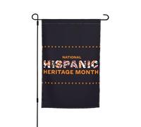 Drapeaux du Mois national du patrimoine hispanique Drapeau de jardin Décoration parfaite Bannière de jardin 12 x 18 pouces Décoration extérieure double face Tapisserie de fête Décoration de ferme Bann