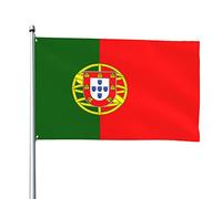 Drapeaux du Portugal, drapeaux décoratifs d'extérieur 0,9 x 1,5 m 100% polyester drapeaux à l'extérieur du drapeau tous temps, la couleur est lumineuse et facile à estomper, séchage rapide.