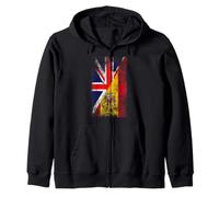 Drapeaux du Royaume-Uni et de l'Espagne - Espagnol britannique Sweat à Capuche