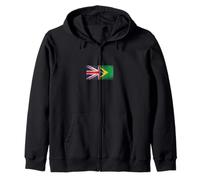 Drapeaux du Royaume-Uni et du Brésil - Brésil Britannique Sweat à Capuche