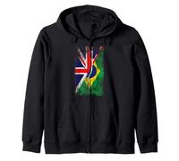Drapeaux du Royaume-Uni et du Brésil - Brésil Britannique Sweat à Capuche