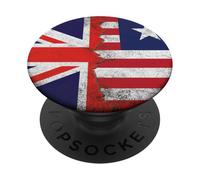 Drapeaux du Royaume-Uni et du Libéria - Libérien Britannique PopSockets PopGrip Adhésif