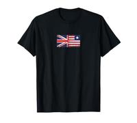 Drapeaux du Royaume-Uni et du Libéria - Libérien Britannique T-Shirt