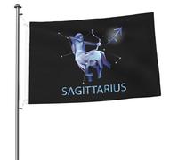 Drapeaux du signe du Sagittaire pour l'extérieur 2 x 3 pieds double face robuste bannière drapeau pour maison cour festival extérieur jardin décoration drapeau de bienvenue