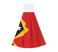 Drapeaux du Timor-Leste - Serviettes absorbantes en velours corail - Pour cuisine, salle de bain, camping, extérieur et plus encore