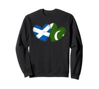 Drapeaux écossais Pakistanais en Forme de cœur Culture Pakistanaise écossaise Sweatshirt