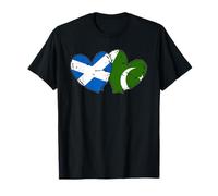 Drapeaux écossais Pakistanais en Forme de cœur Culture Pakistanaise écossaise T-Shirt