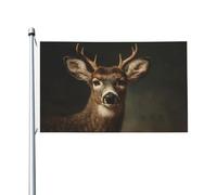 Drapeaux élégants de cerf debout vintage pour maison de cour, 9,1 x 1,5 m, bannière de vœux avec œillets, décoration d'intérieur et d'extérieur