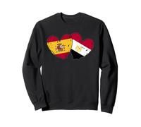 Drapeaux en Forme de cœur de l'Espagne et de l'Égypte Sweatshirt