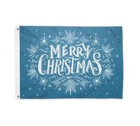 Drapeaux en forme de flocon de neige pour extérieur, étoile festive, feuille de Noël, bannière décorative bleue, bannière décorative d'extérieur résistante à la décoloration pour jardin, entrée