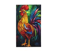 Drapeaux en verre teinté avec œillets pour décoration intérieure ou extérieure - 91 x 152 cm