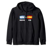 Drapeaux Espagne Contre Argentine Double Nationalité Pride Sweat à Capuche