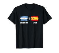 Drapeaux Espagne Contre Argentine Double Nationalité Pride T-Shirt
