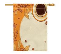 Drapeaux esthétiques d'automne pour café 71 x 101,6 cm pour l'extérieur, automne vintage feuille d'érable vertical, drapeaux verticaux standard en lin, pour la maison, Thanksgiving, avant et cour