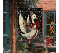 Drapeaux esthétiques de Noël verticaux en toile de jute en toile de jute - 71,1 x 101,6 cm - Double face pour l'extérieur, décoration de Noël vintage amusante pour la maison, le Nouvel An