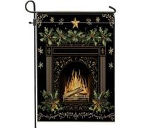 Drapeaux esthétiques « Merry Christmas » pour cheminée, jardin, 30,5 x 45,7 cm pour extérieur, drapeaux verticaux de Noël magiques pour maison, vacances, Nouvel An, cour, pelouse, décoration