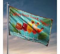 Drapeaux étranges Pourquoi limiter la limite : Happy ? Drapeau amusant pour décoration extérieure (120 x 180 cm)