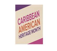 Drapeaux extérieurs du mois du patrimoine américain des Caraïbes - Culture juin - Printemps - Bannière de Noël pour décoration extérieure - 71 x 101 cm - Double face