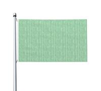 Drapeaux fins verts à rayures aquarelles pour maison, cour, 91 x 152 cm, bannière de vœux avec œillets, décoration d'intérieur ou d'extérieur