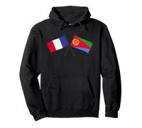 Drapeaux Francais érythréens croisés Patrimoine érythréen français Sweat à Capuche