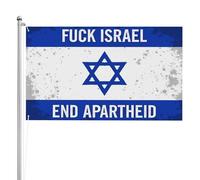 Drapeaux « Fuck Israel Free Palestine » pour l'extérieur, 1,2 x 1,8 m, drapeau de jardin double face « Sauver Gaza », 3 grands drapeaux de jardin