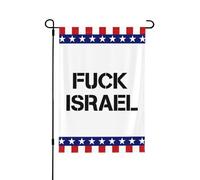 Drapeaux « Fuck Israel Free Palestine Save Gaza » 28x40 pouces Ft Double Side Banner Yard Sign No Flagpole