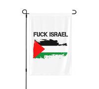 Drapeaux « Fuck Israel Free Palestine Save Gaza » 28x40 pouces Ft Double Side Banner Yard Sign No Flagpole