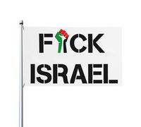Drapeaux « Fuck Israël, Libérez la Palestine, Sauvez Gaza », 90 x 150 cm, décoration intérieure et extérieure, bannière de procession avec 2 œillets