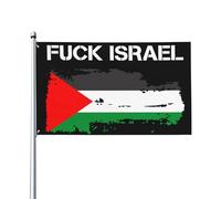 Drapeaux « Fuck Israël, Libérez la Palestine, Sauvez Gaza », 90 x 150 cm, décoration intérieure et extérieure, bannière de procession avec 2 œillets