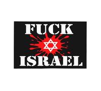 Drapeaux Fuck Israel pour voiture 12x18 Free Palestine Anti Israel Cars Bannière Drapeau Signes Décoration double face Sans mât