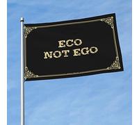 Drapeaux graphiques pour chambre Eco Not Ego Flag Decor pour chambre à coucher décoration de chambre pour hommes (couleur : couleur, taille : 30 x 45 cm)