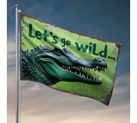 Drapeaux graphiques pour chambre Let'S Go Wild With Excitement! Drapeaux de camping Décorations pour caravanes de voyage Drapeaux pour R (60 x 90 cm)