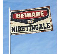 Drapeaux graphiques pour chambre, méfiez-vous des rossignols, drapeaux pour garçons et filles (30 x 45 cm)