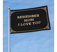 Drapeaux graphiques pour chambre Remember Mom I Love You Drapeau Décor pour chambre à coucher Décoration de chambre pour hommes (couleur : couleur, taille : 30 x 45 cm)