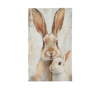 Drapeaux impressionnistes en forme de lapin, 9,1 x 1,5 m, bannière de vœux avec œillets, décoration d'intérieur et d'extérieur