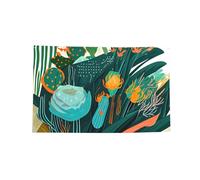 Drapeaux imprimés cactus plantes tropicales avec 4 trous durables Bannières d'extérieur Tapisserie murale Décorations de fête pour enfants