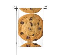 Drapeaux imprimés de biscuits au chocolat de jardin, 30,5 x 45,7 cm, double face, décoration saisonnière pour la maison, l'extérieur, les vacances, toutes les saisons