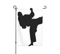 Drapeaux imprimés de karaté de jardin 30,5 x 45,7 cm double face, décoration saisonnière pour la maison, l'extérieur, les vacances, toutes les saisons