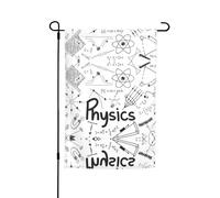 Drapeaux imprimés de physique de jardin 30,5 x 45,7 cm double face, décoration saisonnière pour la maison et l'extérieur, décoration de vacances toutes saisons