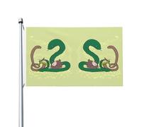 Drapeaux imprimés double face avec graines de tournesol, vers de terre, serpent, drapeaux décoratifs d'intérieur et d'extérieur, avec œillets, adaptés pour les jardins et les terrasses.