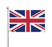 Drapeaux imprimés drapeau britannique de 0,9 x 1,5 m - Bannières résistantes à la décoloration pour intérieur/extérieur, avec œillets en métal, pour décoration de maison et de vacances