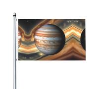 Drapeaux imprimés paysage Jupiter de 0,9 x 1,5 m - Bannières résistantes à la décoloration pour intérieur/extérieur - Avec œillets métalliques pour décoration de maison et de vacances