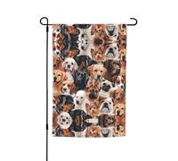 Drapeaux imprimés pour jardin de nombreux chiens, 30,5 x 45,7 cm, double face, décoration saisonnière pour la maison, l'extérieur, les vacances, toutes les saisons